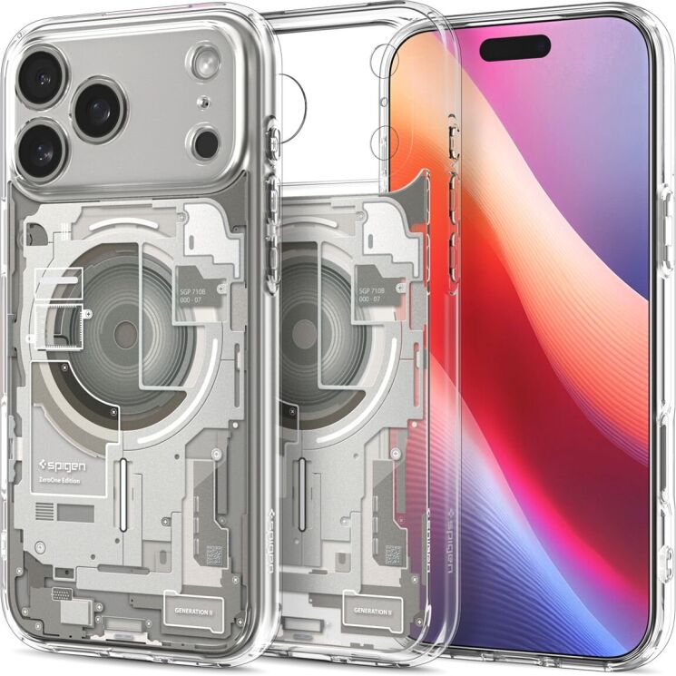 Захисний чохол Spigen Ultra Hybrid Zero One (MagFit) для iPhone 17 Pro (ACS10352) - Natural Titanium: фото 2 з 13