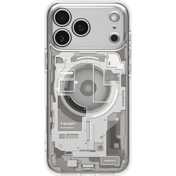 Захисний чохол Spigen Ultra Hybrid Zero One (MagFit) для iPhone 17 Pro (ACS10352) - Natural Titanium: фото 3 з 13