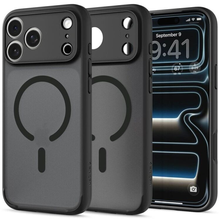 Защитный чехол Spigen Ultra Hybrid MagSafe для iPhone 18 Pro (ACS12160) - Frost Black: фото 1 из 11