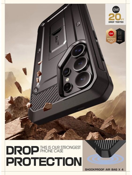 Защитный чехол Supcase Unicorn Beetle Pro Rugged Case 2 Set для Samsung Galaxy S25 Ultra (S938) 843439156562 - Black: фото 6 из 12