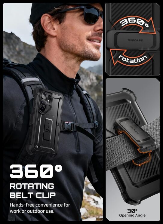 Защитный чехол Supcase Unicorn Beetle Pro Set для Samsung Galaxy S26 Ultra (S948) 843439160729 - Black: фото 8 из 9