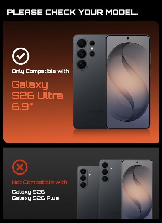 Защитный чехол Supcase Unicorn Beetle Pro Set для Samsung Galaxy S26 Ultra (S948) 843439160729 - Black: фото 3 из 9