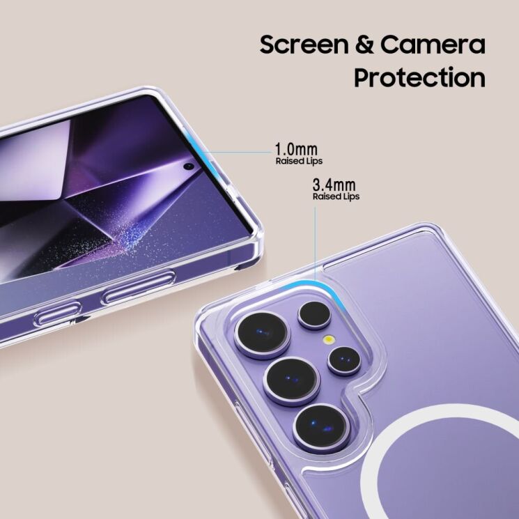 Защитный чехол Tech-Protect FlexAir Hybrid MagSafe для Samsung Galaxy S25 Ultra (S938) 5906302322367 - Clear: фото 3 из 6