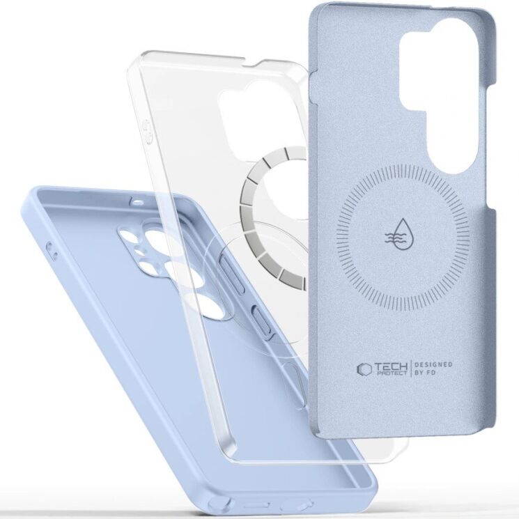 Защитный чехол Tech-Protect Silicone MagSafe для Samsung Galaxy S26 Ultra (S948) - Sky Blue: фото 3 из 10