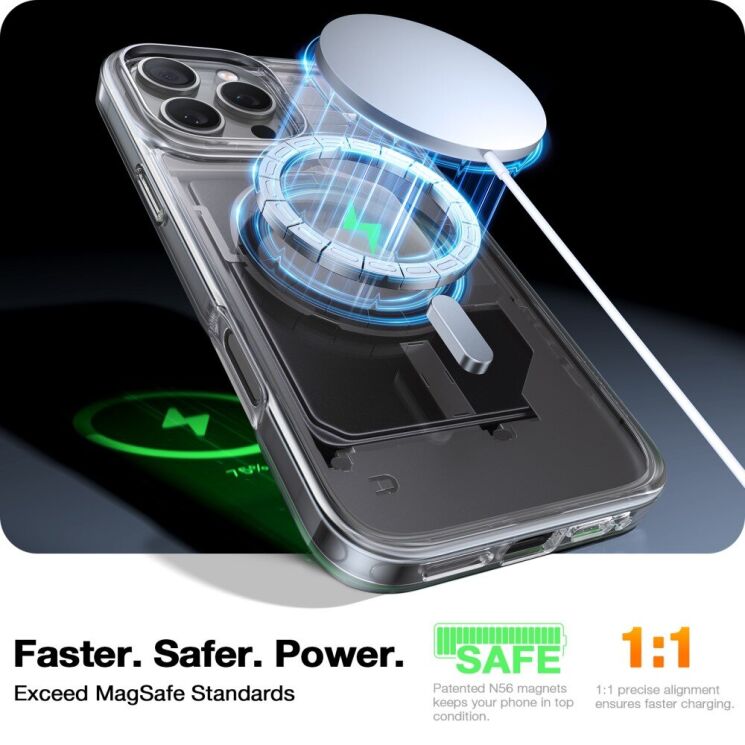 Захисний чохол TORRAS Sparka MagSafe для Apple iPhone 16 Pro - Transparent: фото 2 з 13