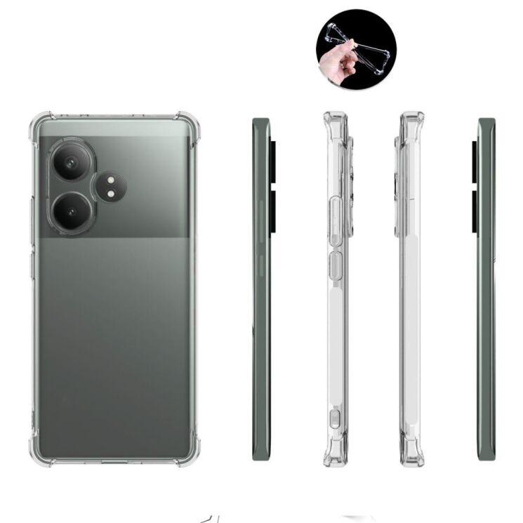 Защитный чехол UniCase AirBag для Realme GT Neo 6 SE / GT 6T - Transparent: фото 5 из 5