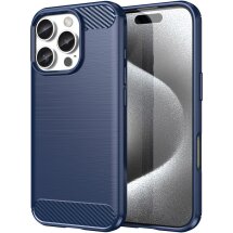 Защитный чехол UniCase Carbon для Apple iPhone 16 Pro Max - Blue: фото 1 из 8
