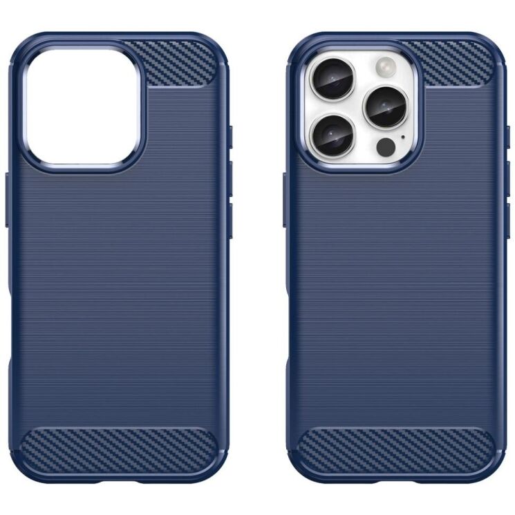 Защитный чехол UniCase Carbon для Apple iPhone 16 Pro Max - Blue: фото 2 из 8
