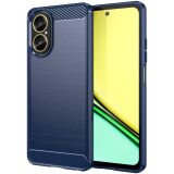 Силіконовий (TPU) чохол UniCase Carbon для Realme C67 - Blue: фото 1 з 8