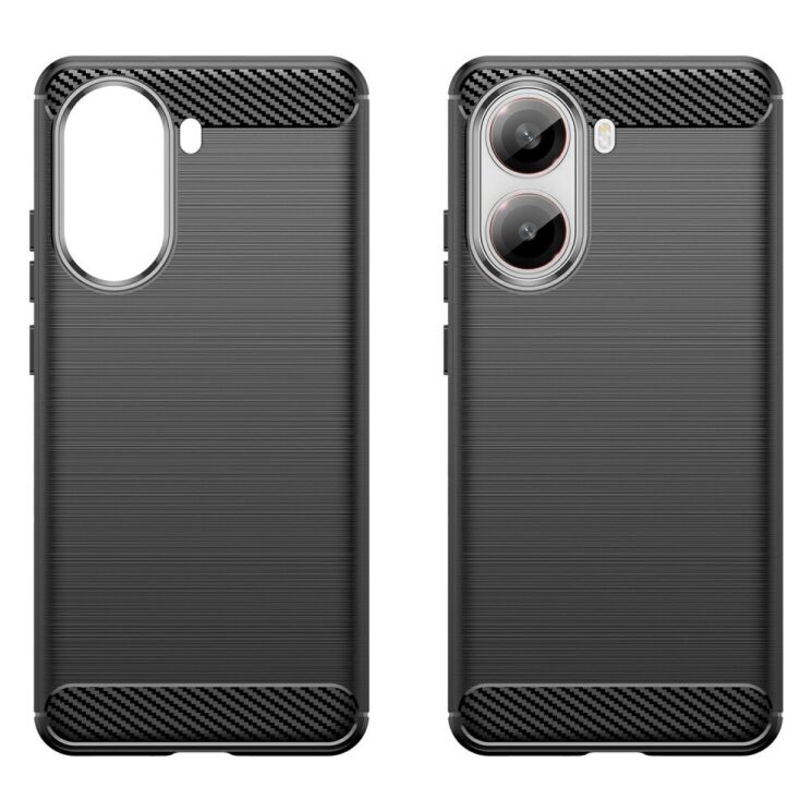 Защитный чехол UniCase Carbon для Xiaomi Poco X7 Pro - Black: фото 2 из 8