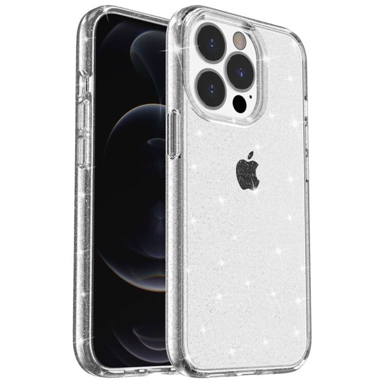 Защитный чехол UniCase Glitter Shell для Apple iPhone 15 Pro Max - White: фото 1 из 7