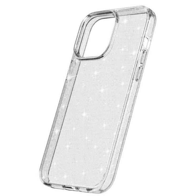 Защитный чехол UniCase Glitter Shell для Apple iPhone 15 Pro Max - White: фото 5 из 7