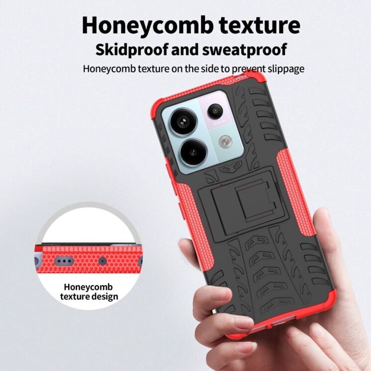 Защитный чехол UniCase Hybrid X для Xiaomi Redmi Note 13 Pro 5G / Poco X6 - Red: фото 11 из 16