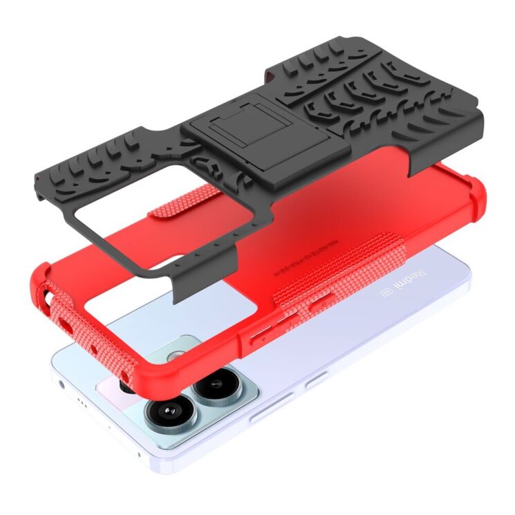 Защитный чехол UniCase Hybrid X для Xiaomi Redmi Note 13 Pro 5G / Poco X6 - Red: фото 7 из 16