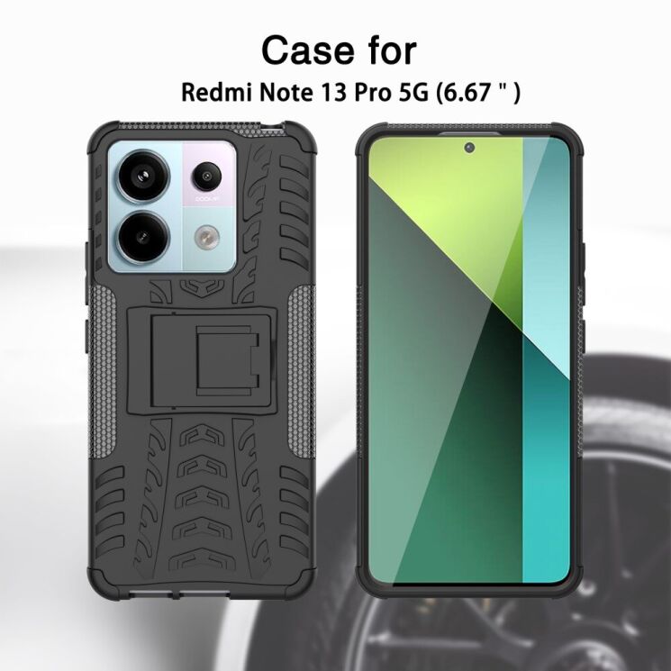 Защитный чехол UniCase Hybrid X для Xiaomi Redmi Note 13 Pro 5G / Poco X6 - Red: фото 9 из 16