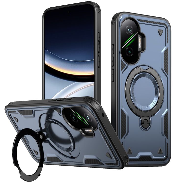 Защитный чехол UniCase Lander Armor для Xiaomi Poco F7 - Blue: фото 1 из 6