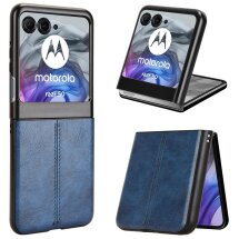 Защитный чехол UniCase Leather Series (FF) для Motorola Razr 50 / Razr 70 - Blue: фото 1 из 7