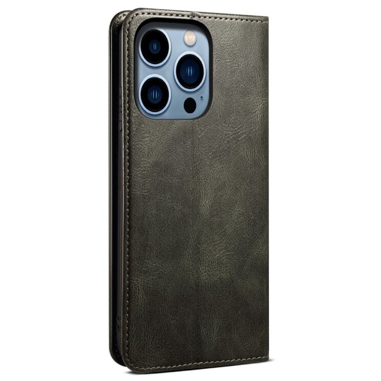 Защитный чехол UniCase Leather Wallet для Apple iPhone 14 Pro - Green: фото 3 из 9