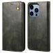 Защитный чехол UniCase Leather Wallet для Apple iPhone 14 Pro - Green (301375G). Фото 1 из 9