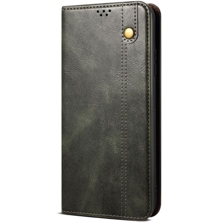 Защитный чехол UniCase Leather Wallet для Apple iPhone 16 - Green: фото 4 из 10