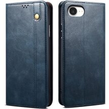 Защитный чехол UniCase Leather Wallet для Apple iPhone 16e - Blue: фото 1 из 7