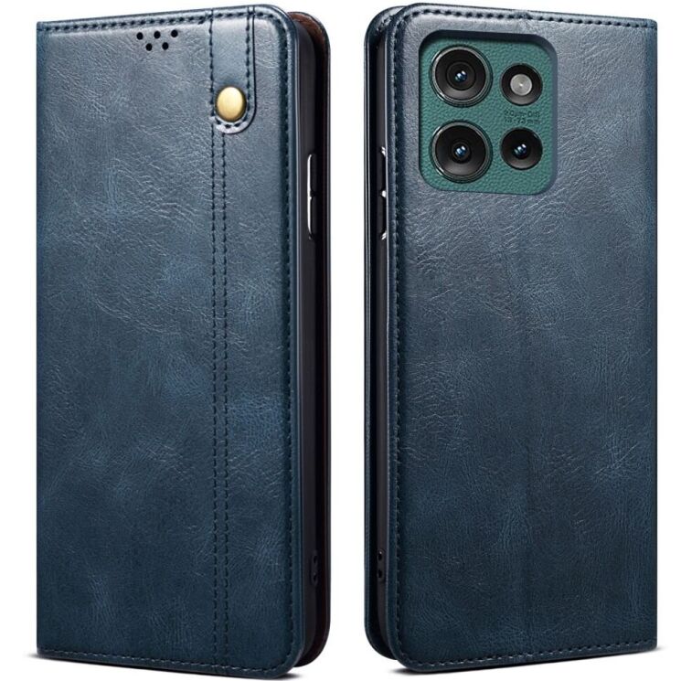 Защитный чехол UniCase Leather Wallet для Motorola Edge 50 Neo - Blue: фото 1 из 7