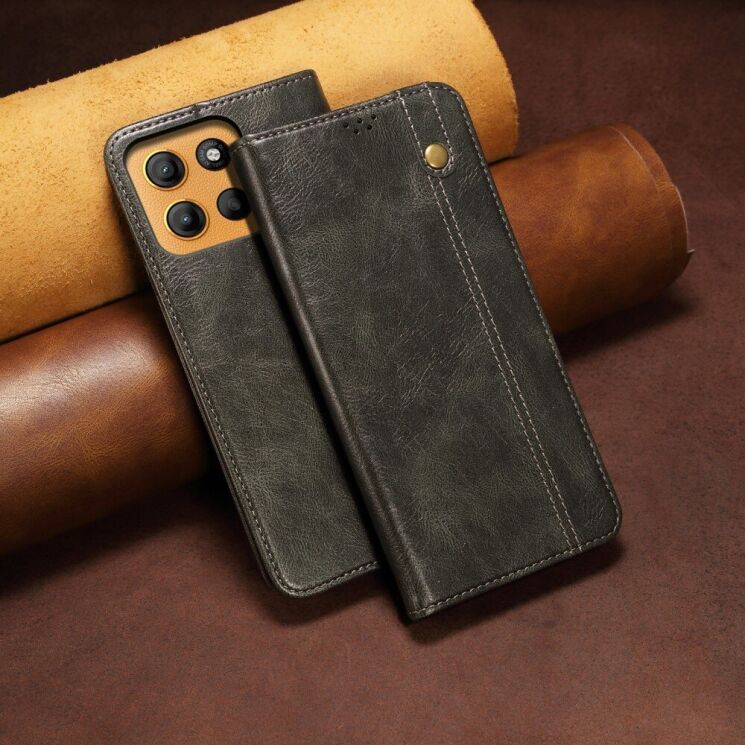 Захисний чохол UniCase Leather Wallet для Motorola Moto G15 - Green: фото 7 з 7