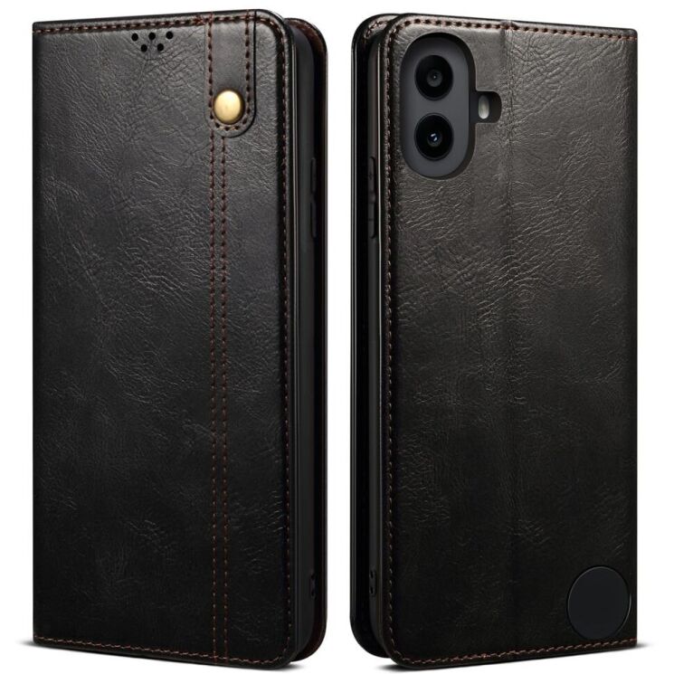 Защитный чехол UniCase Leather Wallet для Nothing CMF Phone 1 - Black: фото 1 из 6