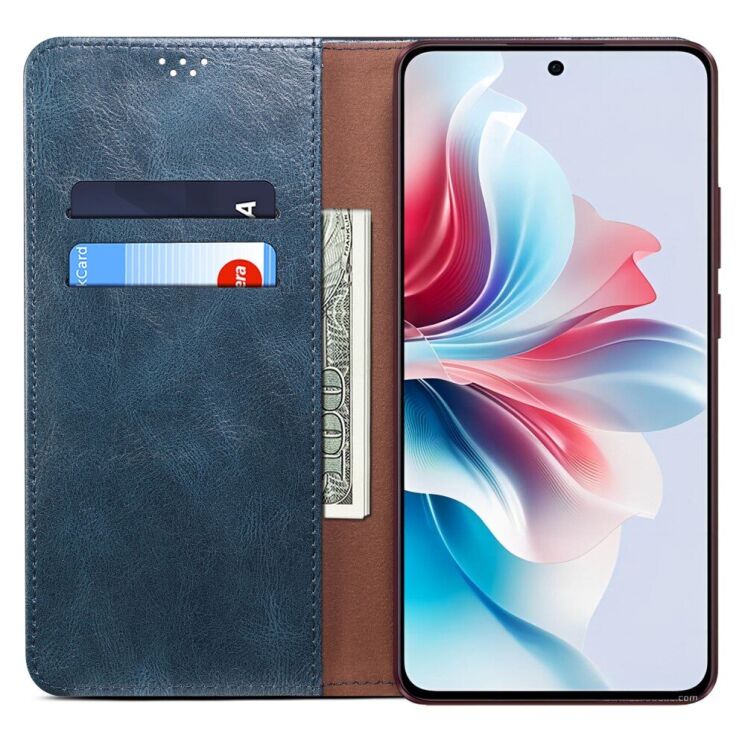 Защитный чехол UniCase Leather Wallet для OPPO Reno 11 F - Blue: фото 2 из 6