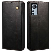 Защитный чехол UniCase Leather Wallet для Xiaomi 12 Lite - Black: фото 1 из 13