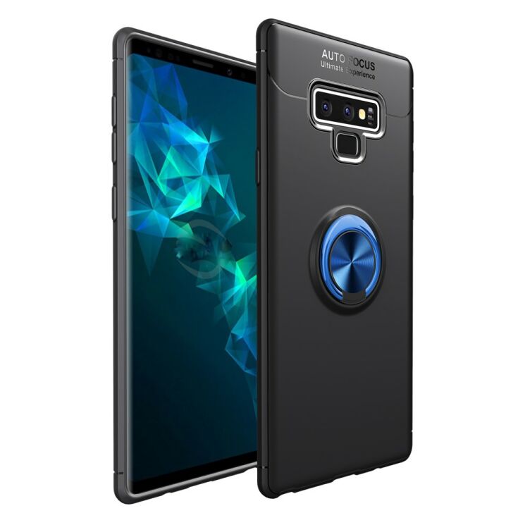 Захисний чохол UniCase Magnetic Ring для Samsung Galaxy Note 9 (N960) - Black / Blue: фото 1 з 11