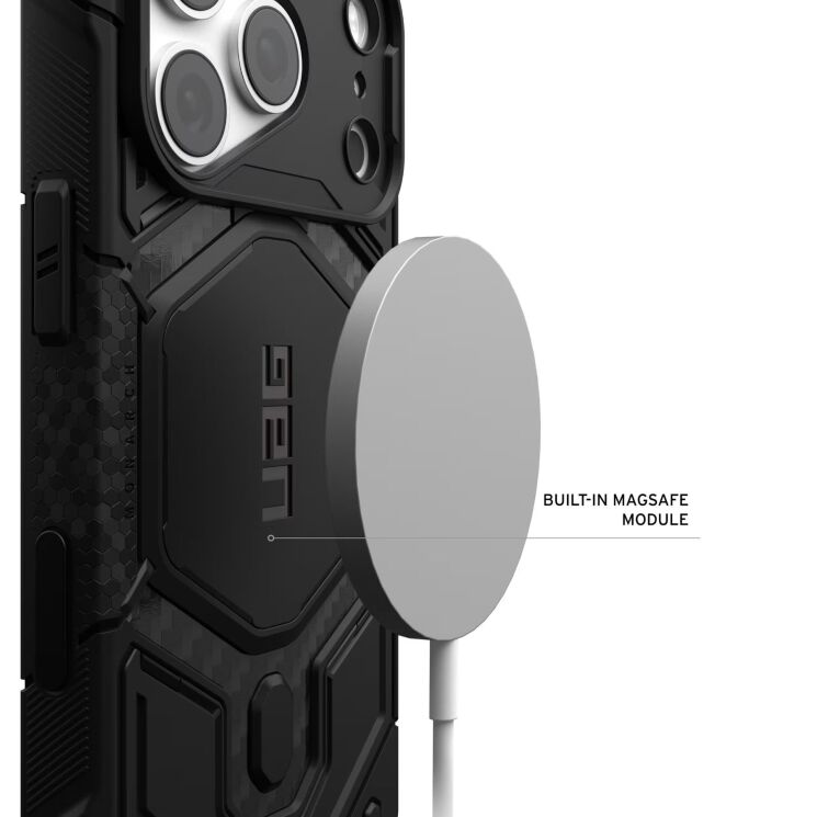 Защитный чехол URBAN ARMOR GEAR Monarch Pro MagSafe для iPhone 18 Pro (114569114I4I) - Deep Purple: фото 7 из 15