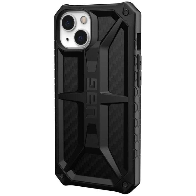 Защитный чехол URBAN ARMOR GEAR Monarch для iPhone 13 - Carbon Fiber: фото 2 из 8