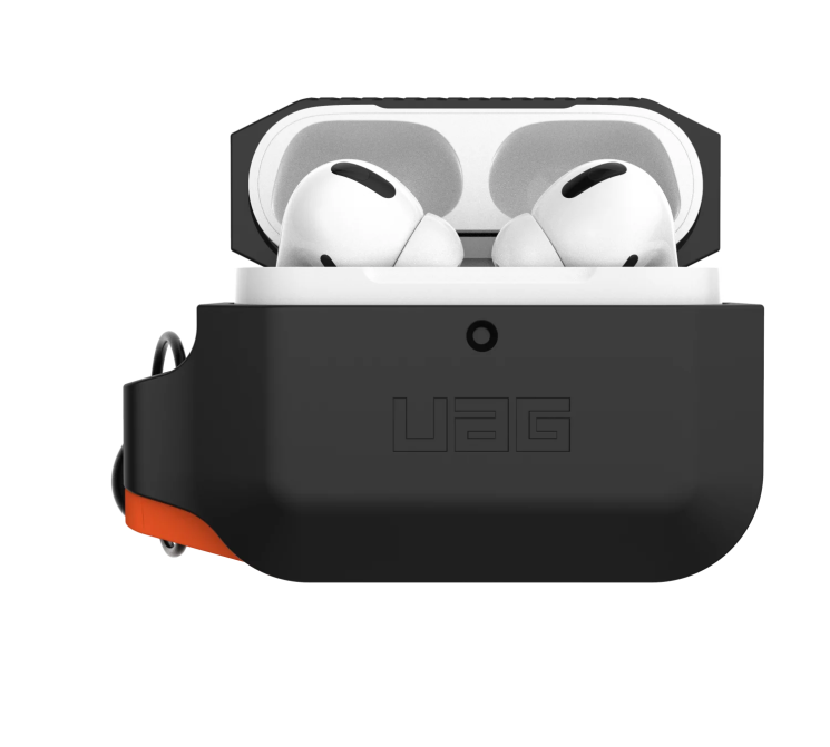 Защитный чехол URBAN ARMOR GEAR (UAG) Silicone для Apple AirPods Pro - Black/Orange: фото 2 из 12