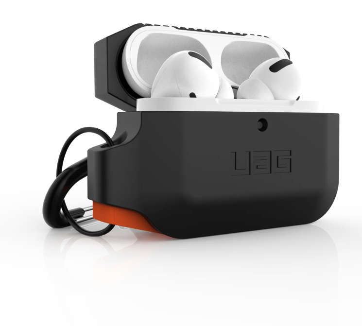 Защитный чехол URBAN ARMOR GEAR (UAG) Silicone для Apple AirPods Pro - Black/Orange: фото 1 из 12