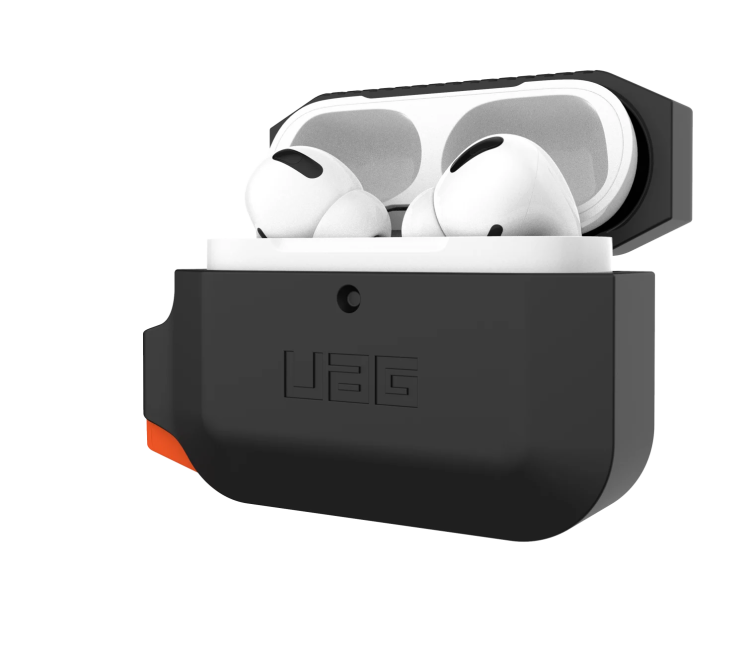 Защитный чехол URBAN ARMOR GEAR (UAG) Silicone для Apple AirPods Pro - Black/Orange: фото 4 из 12