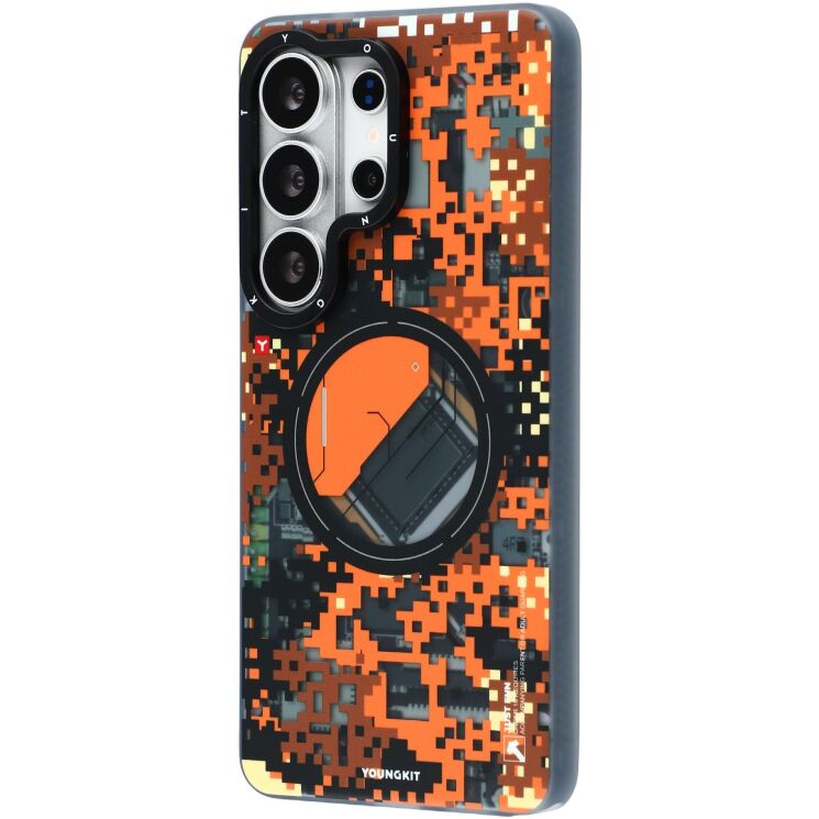 Защитный чехол YOUNGKIT Camouflage Circuit MagSafe для Samsung Galaxy S26 Ultra (S948) - Orange (408549O) Защитный чехол YOUNGKIT Camouflage Circuit MagSafe для Samsung Galaxy S26 Ultra (S948) - Orange: фото 4 из 7