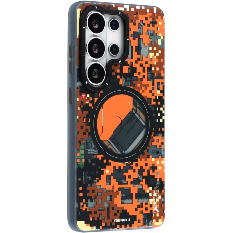 Защитный чехол YOUNGKIT Camouflage Circuit MagSafe для Samsung Galaxy S26 Ultra (S948) - Orange (408549O) Защитный чехол YOUNGKIT Camouflage Circuit MagSafe для Samsung Galaxy S26 Ultra (S948) - Orange: фото 3 из 7