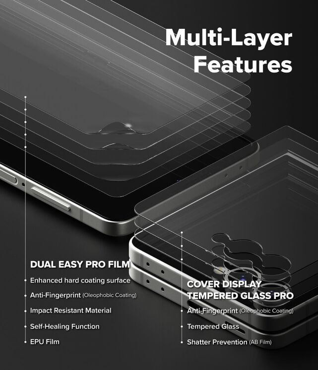 Защитный комплект Ringke 3 in 1 Protector Pro для Samsung Galaxy Flip 7 (8800293855965): фото 13 из 27