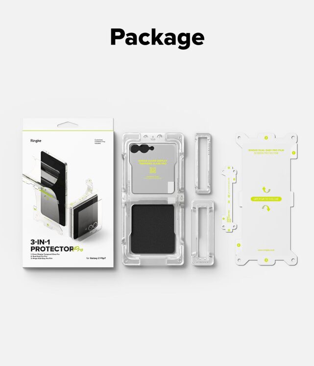 Защитный комплект Ringke 3 in 1 Protector Pro для Samsung Galaxy Flip 7 (8800293855965): фото 22 из 27