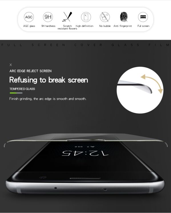 Защитное стекло MOFI 3D Curved Edge для Samsung Galaxy Note 9 - Transparent: фото 4 из 11