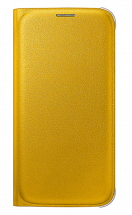 Чехол Flip Wallet PU для Samsung S6 (G920) EF-WG920PLEGRU - Yellow: фото 1 из 8