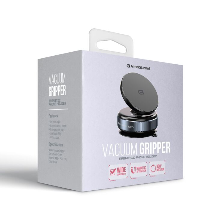 Автомобільний тримач ArmorStandart VacuumGripper - Black: фото 3 з 3