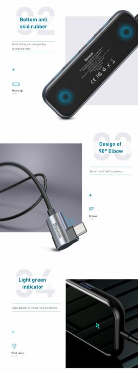 BASEUS Multifunction HUB Type-C to USB - Dark Grey: фото 23 из 25
