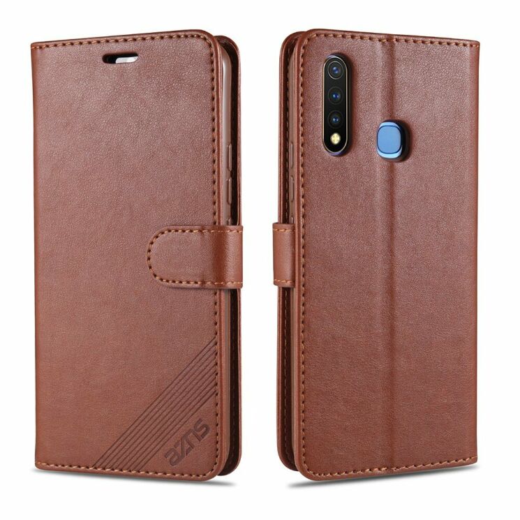 Чехол AZNS Wallet Case для VIVO Y19 - Brown: фото 1 из 13