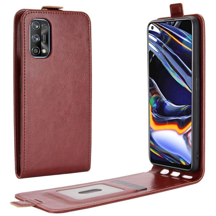Чохол Deexe Flip Case для Realme 7 Pro - Brown: фото 1 з 9