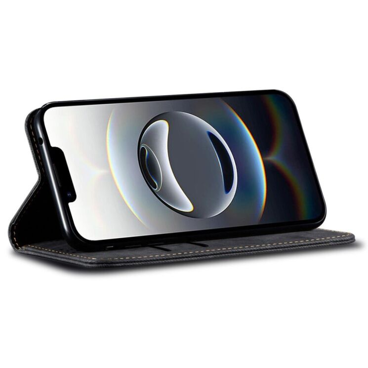 Чехол Deexe Jeans Style для Apple iPhone 16e - Black: фото 3 из 7