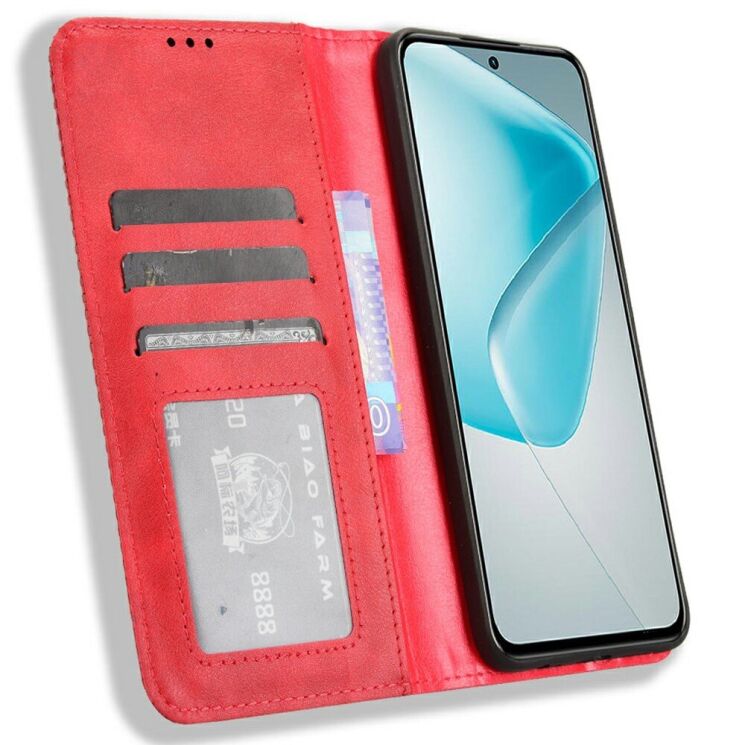 Чехол Deexe Retro Style для Infinix Hot 50 Pro - Red: фото 2 из 7