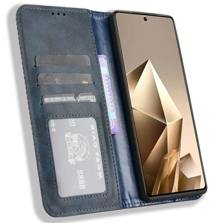 Чехол Deexe Retro Style для Infinix Note 50 / Note 50 Pro - Blue: фото 3 из 7