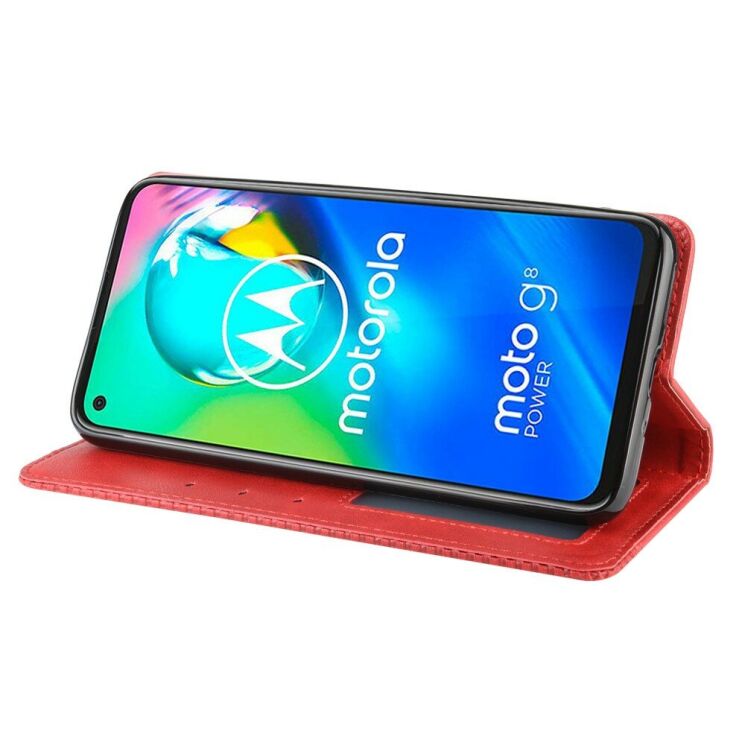 Чохол-книжка Deexe Retro Style для Motorola Moto G8 - Red: фото 8 з 13
